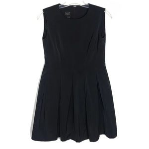 PAUW Amsterdam women's black sleeveless pleated fit & flare dress size 4